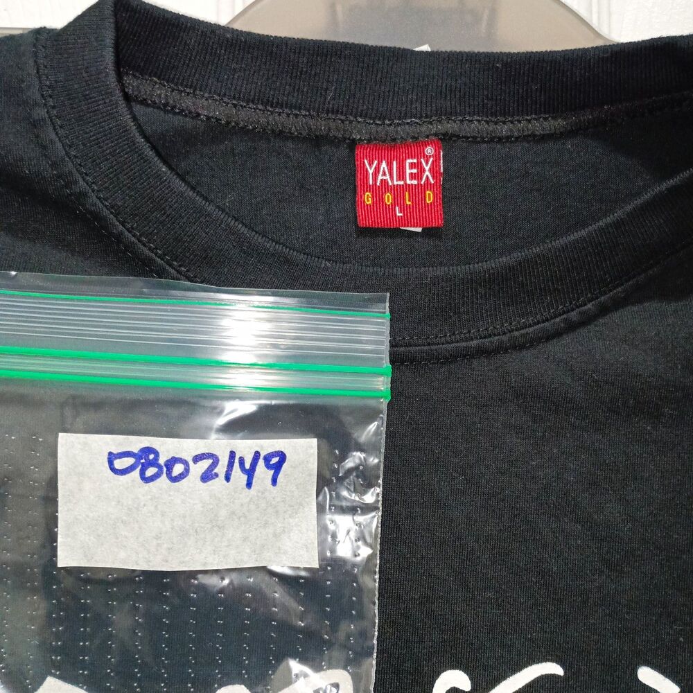 Yalex Gold Men's L Regular Black BoraCay Graphic Logo Crew Neck Short Sleeve Tee